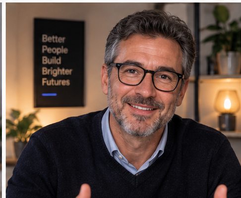 Un recruteur en visioconférence, dans son bureau.